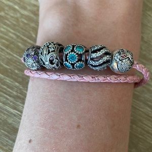 Pandora Rope Bracelet 5 Charms